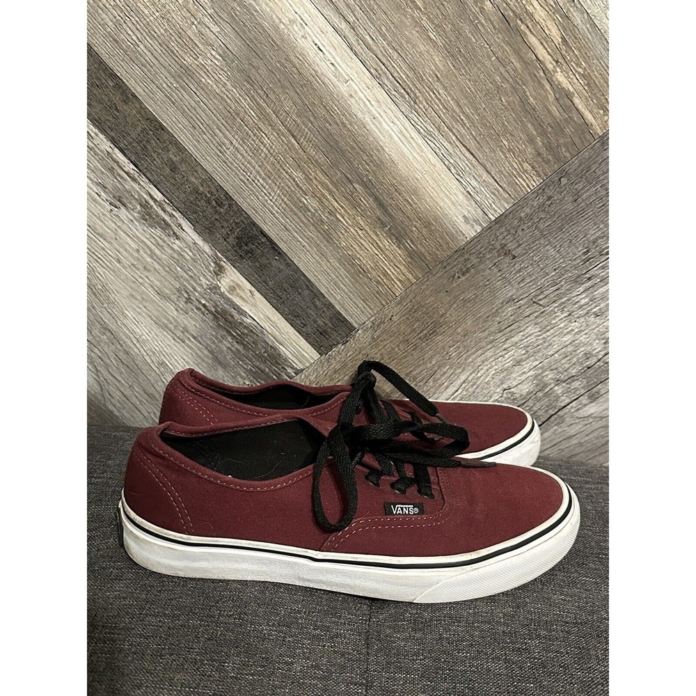 VANS Authentic Port Royale Womens 7 Men’s 5.5 Maroon Red Burgundy Low Tops